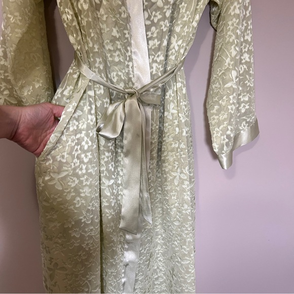 Vintage La Senza Lingerie Belted Robe and Slip dress set Sz L/XL - Picture 8 of 12